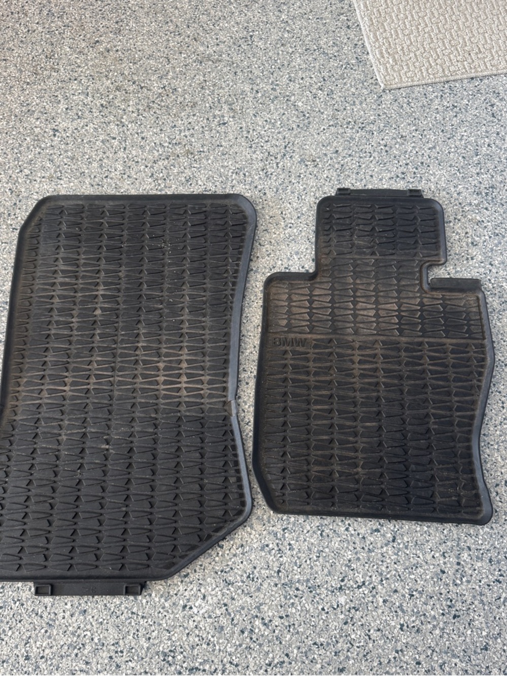 BMW Black Rubber Front Floor Mats - Pair